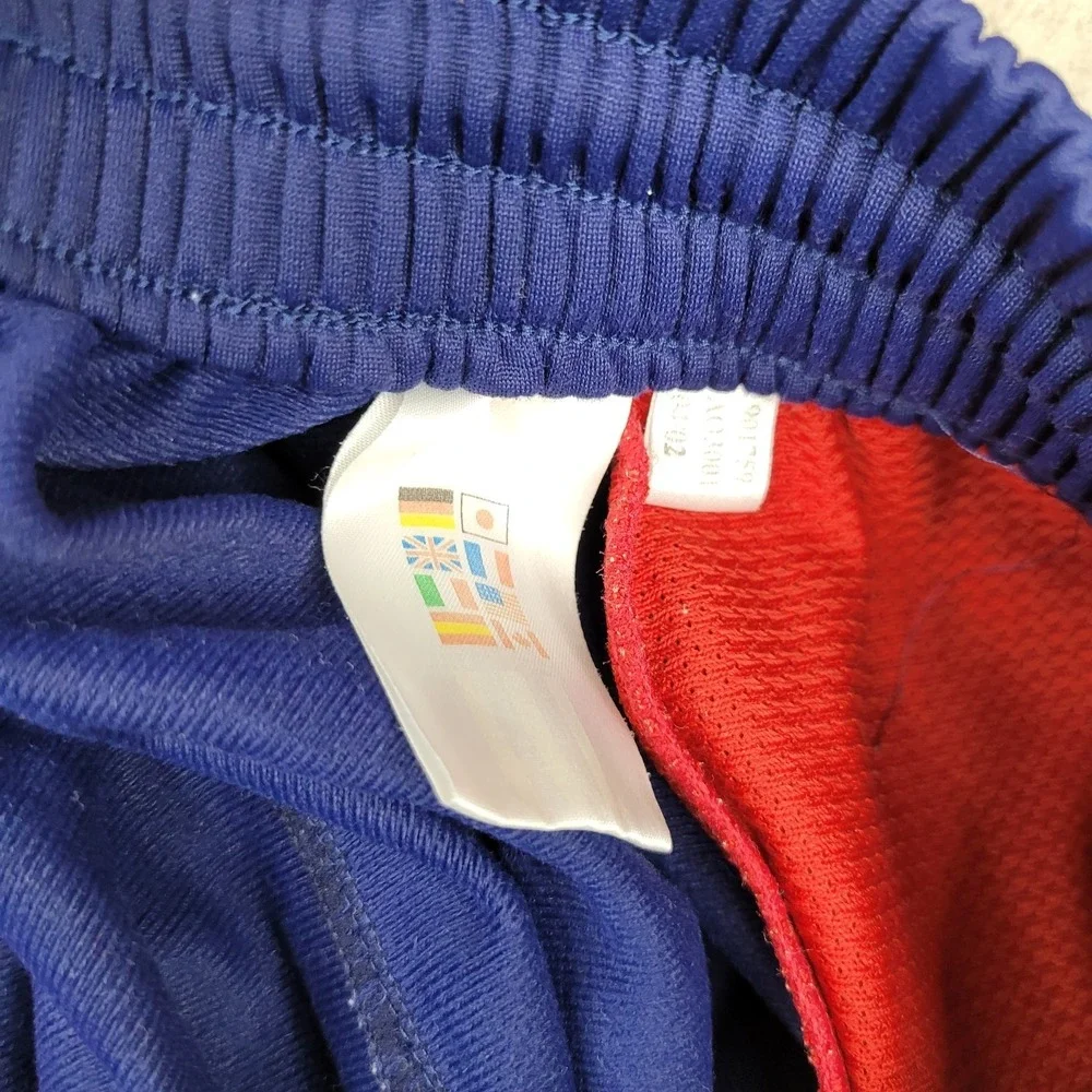 Adidas Basketball‎ Shorts Mens Medium Blue Red Drawstring Performance Active
